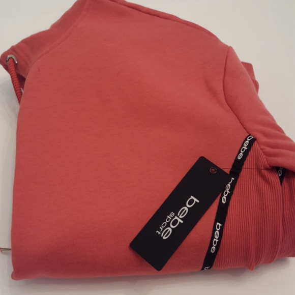 Bebe Mini Logo Tape Ribbed Insert Hoodie NWT - Picture 16 of 16